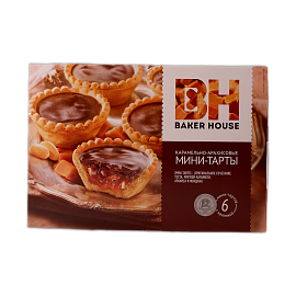 Мини-тарты с карамельно-арахисовой начинкой 240 г