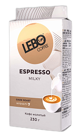 Espresso MILKY  LEBO молотый 230 г
