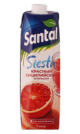 Напиток красный сицилийский апельсин SANTAL 1,0 л