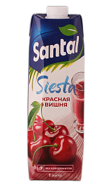 Напиток красная вишня SANTAL 1,0 л