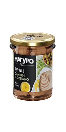 Филе тунца полосатого в соусе "Оливки - орегано" с маслом 200 г