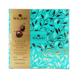 Ассорти конфет Socado с пралине и злаками Tiffany Leaves 200 г