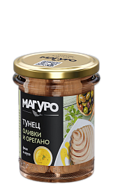 Филе тунца полосатого в соусе "Оливки - орегано" с маслом 200 г