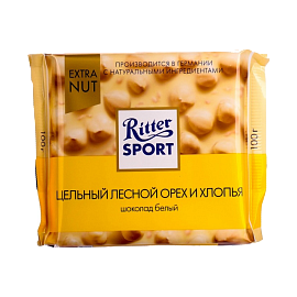 Риттер Спорт Extra Nut белый цельный орех 100 г