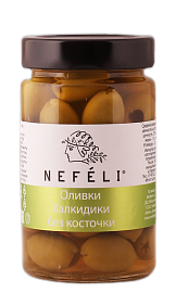 Оливки Халкидики без косточки  295 г