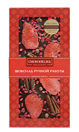 Шоколад темный с украшением "Клубника, пекан, малина" 100 г